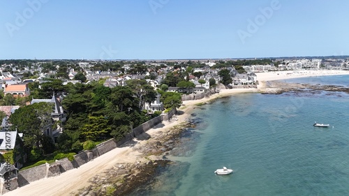 ville du Pouliguen, port et plage