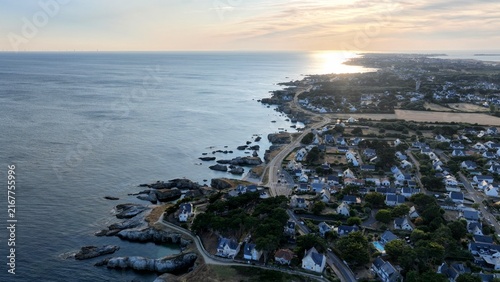 survol de la côte sauvage de la presqu'île du Croisic