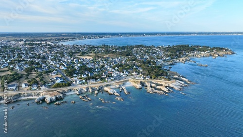 survol de la côte sauvage de la presqu'île du Croisic