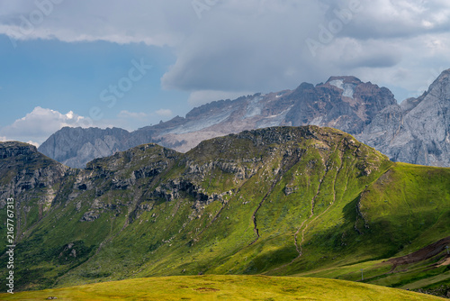 Marmolada – a mountain range in the Dolomites in Italy