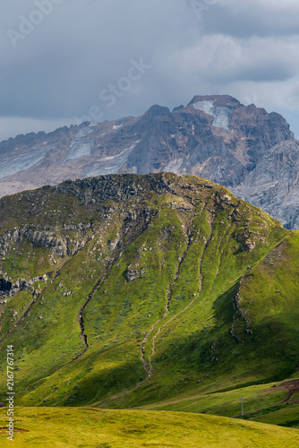 Marmolada – a mountain range in the Dolomites in Italy