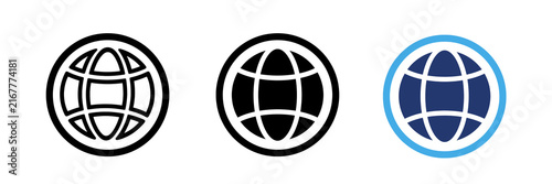 Konstfotografi Web icons set, international communication vector illustration, worldwide busine