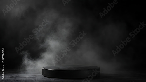 Steam rising on dark background