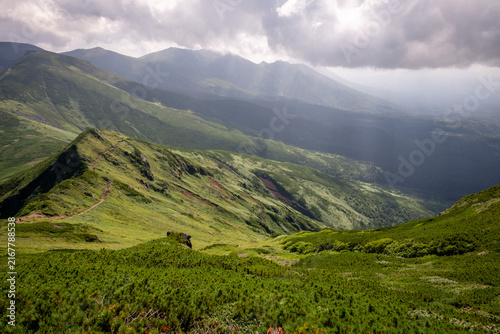 富良野岳登山道から撮影した風景