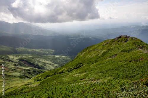 富良野岳登山道から撮影した風景