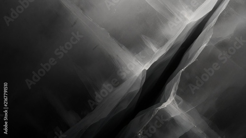Minimalist Monochrome Ice Fissure