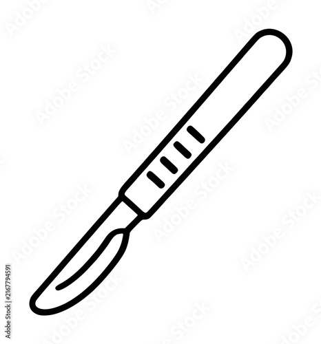 Bild auf Leinwand Professional surgical scalpel vector icon for medical and healthcare applications