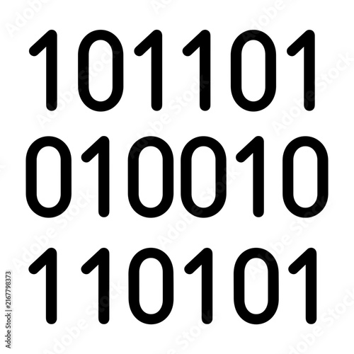 Binary Code Numbers Representing Digital Information.