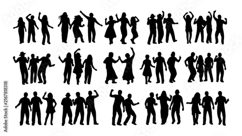 Group of People Dancing and Celebrating Together.