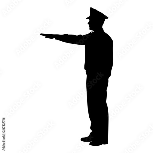 Silhouette of Graduate in Cap and Gown with Outstretched Arm.