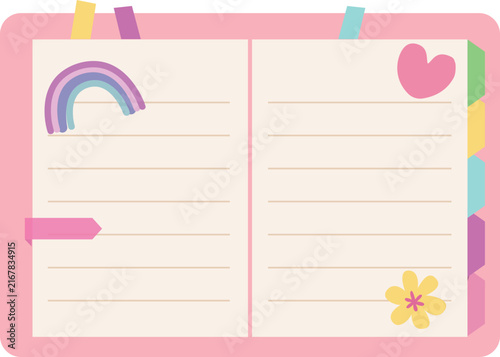 Notebook planner illustration