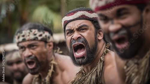 Maori Haka Performance Warrior