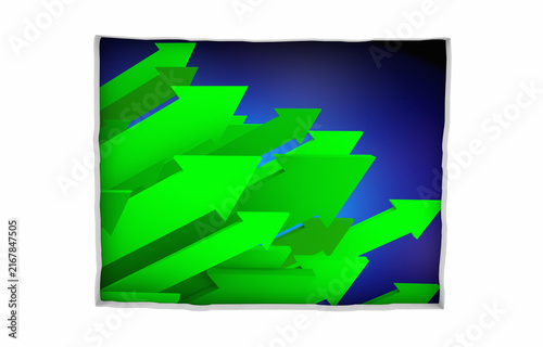 Wyoming WY State Map Arrows Increase Up On the Rise Growth Data 3d Illustration
