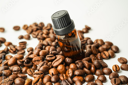 Roasted coffee beans isolated on white background, civet coffee