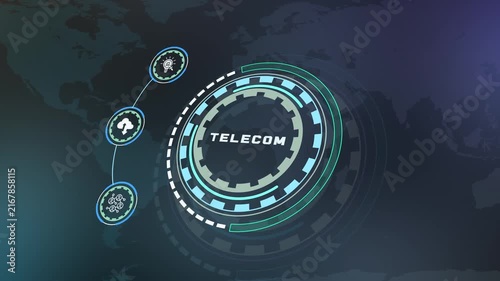 Advanced telecommunications concept featuring wireless communication, mobile networks, digital signal transmission, broadband infrastructure and global connectivity.