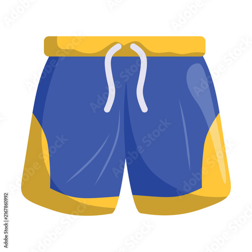 Sports shorts vector icon, athletic shorts vector illustration, sports clothing icon
