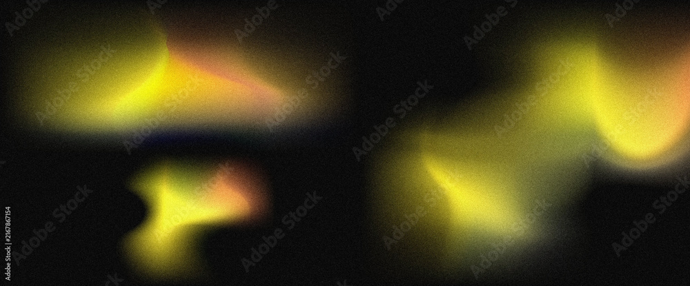 Naklejka premium Glowing warm light with illuminated wavy shapes and grainy noise texture