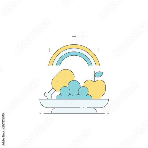 Spa Relaxation line icon for yoga, meditation and wellness design