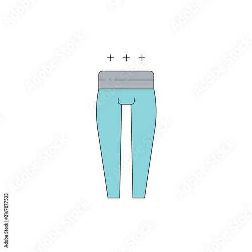 Yoga Pants line icon for yoga, meditation and wellness design