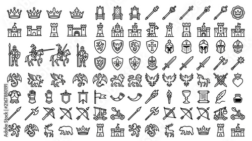 Medieval Fantasy Icons Set