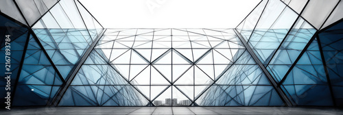 architecture of geometry at glass window - monochrome
