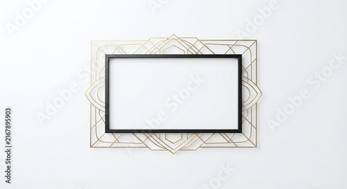isolated white background, modern frame design for your works, text frame, image frame