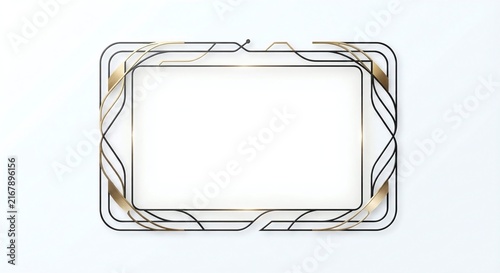 isolated white background, modern frame design for your works, text frame, image frame