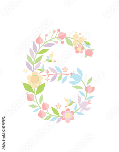 Colorful floral wreath with pink and white blooms and green leaves.