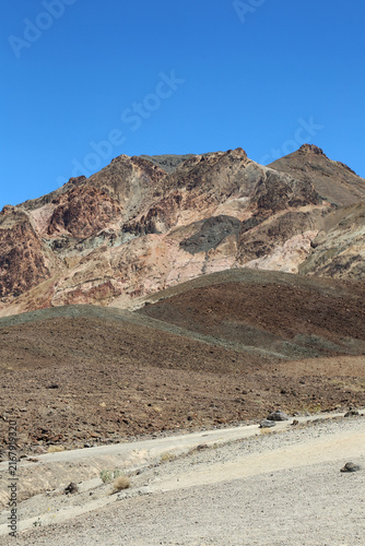 Brown and pink cliffs vertical - Death Valley National Park, California