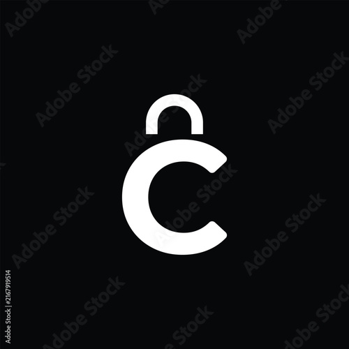 White copyright padlock icon on black background representing security