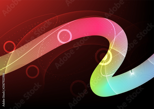 Abstract background with digital colorful tube