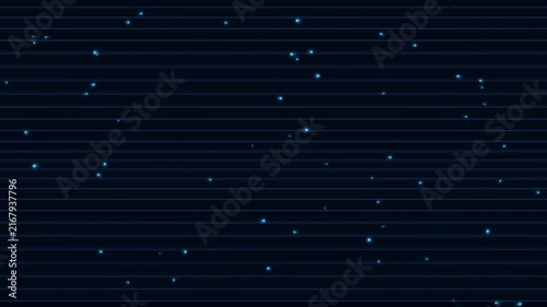 Dark blue digital background with glowing blue particles and horizontal lines for technology or space exploration concepts.
