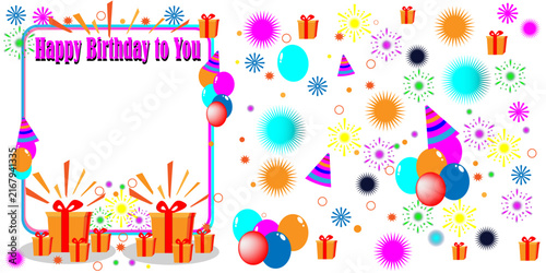 Vector birthday greeting background. Suitable for use as a background, banner, sign, greeting card, or invitation.