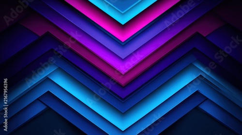 Vibrant Neon Light Stripes on Dark Background.