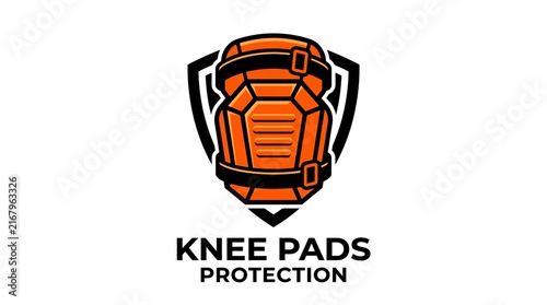 Safety knee pads icon for construction and manual labor protection.