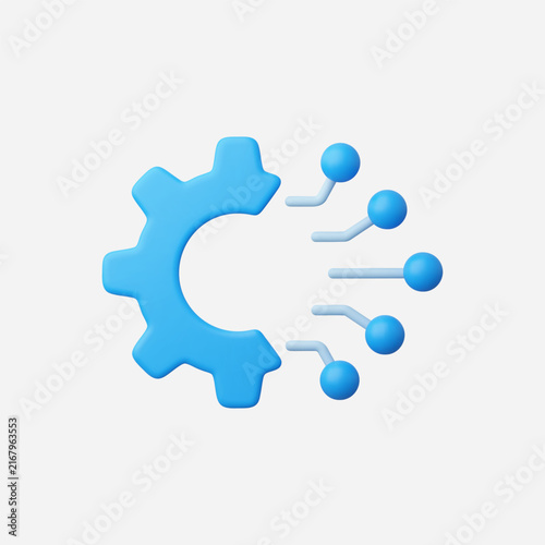 3d Realistic Automation icon vector illustration
