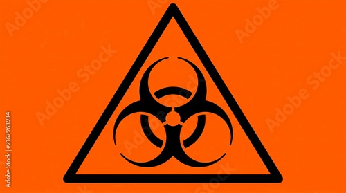 Industrial biohazard safety warning icon in a flat modern style.