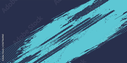 Abstract blue banner design vector, dynamic sporty horizontal background template for media promotion or web banner