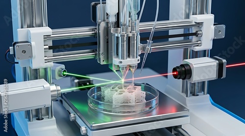Advanced 3D Bioprinting Machine Creating Tissue Engineering Constructs in Laboratory