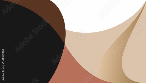 Abstract wavy background with brown and tan organic shapes, elegant fluid vector curves, minimalist earth tone backdrop for corporate branding