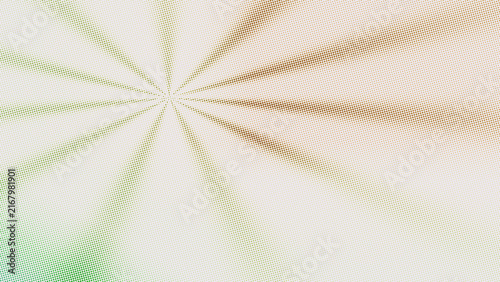 Abstract radial light burst emanating from a central point creating a soft ethereal glow with gentle color transitions and a diffused energetic effect perfect for design backgrounds and creative