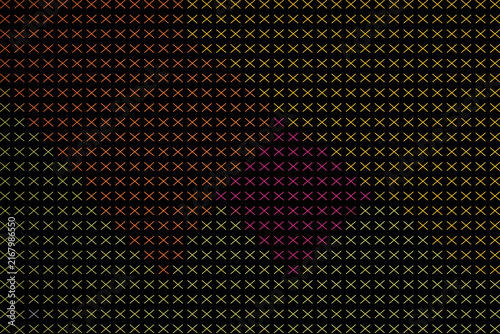 Dark Neon Cross Grid Geometric Background
