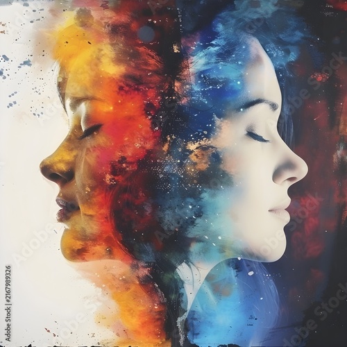 Plakat Emotional Intelligence vs Intelligence Quotient Concept Art