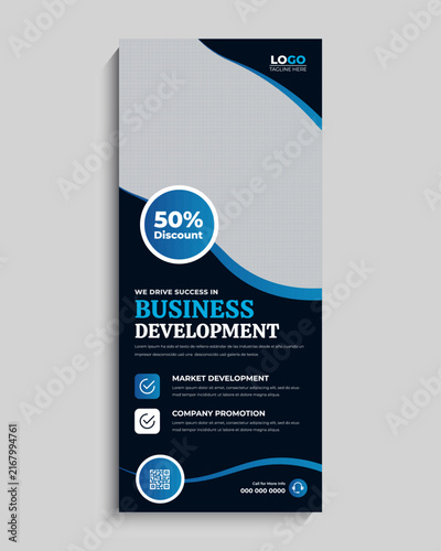 Business Development Agency Roll Up Standee Banner Template