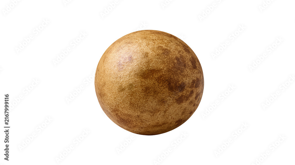 Fototapeta premium Fresh whole longan fruit with realistic textured skin and clean edges, isolated PNG on transparent background