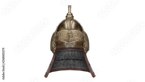 3d rendering procedural helmet test with detailed design