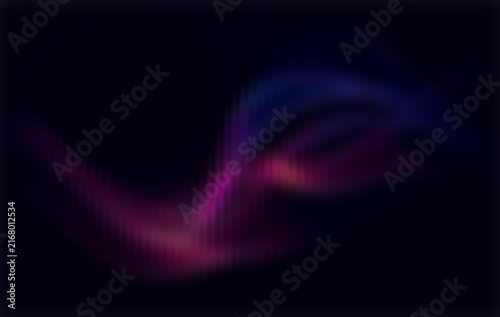 Foto Abstract ethereal smoke light wave in pink magenta and blue purple on dark backg