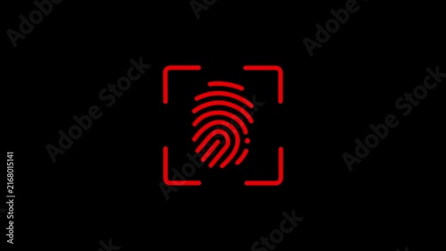 Animation of data processing and qr code Scanning the QR code icon , and receives tons of information in letters, digits, specific signs, in the white background
