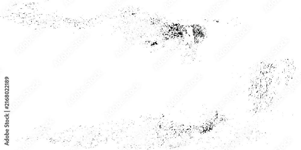 Fototapeta premium Black and white grunge texture with distressed splatter patterns on white background