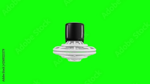 ceiling fan light 3D animated on green screen background